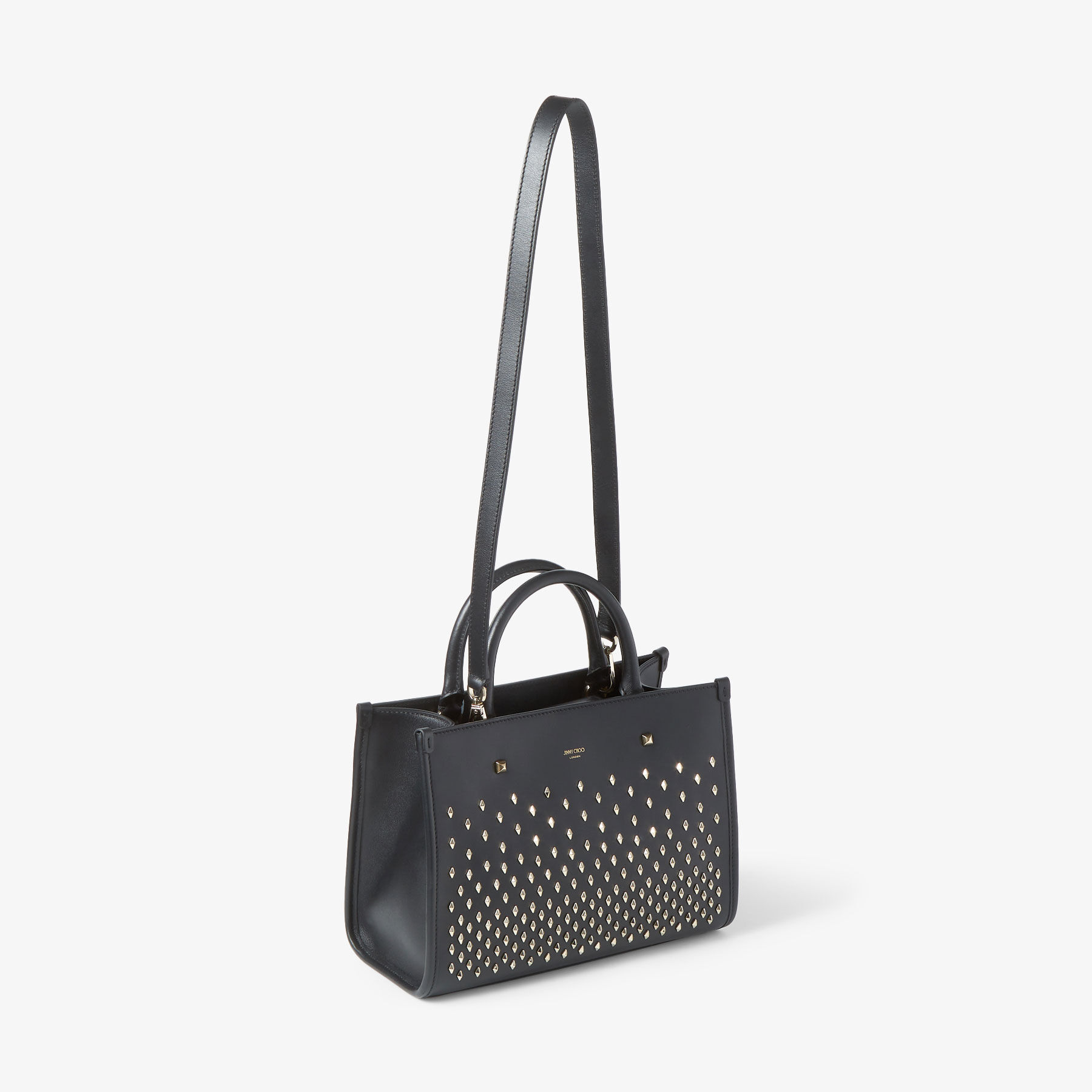AVENUE S TOTE | Black Leather Tote Bag with Studs | Summer 