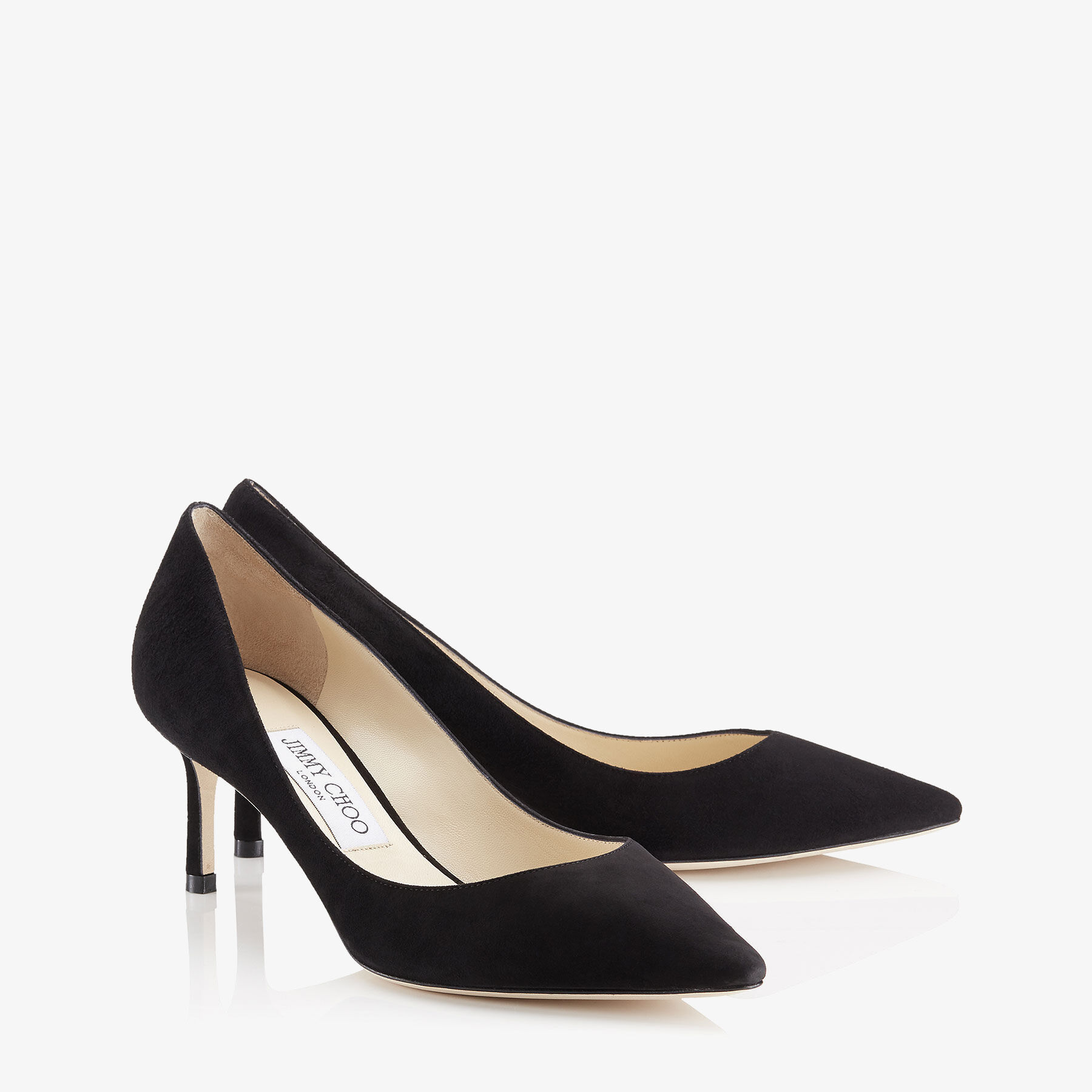 Black Suede Pointy Toe Pumps, Romy 60, Cruise 17