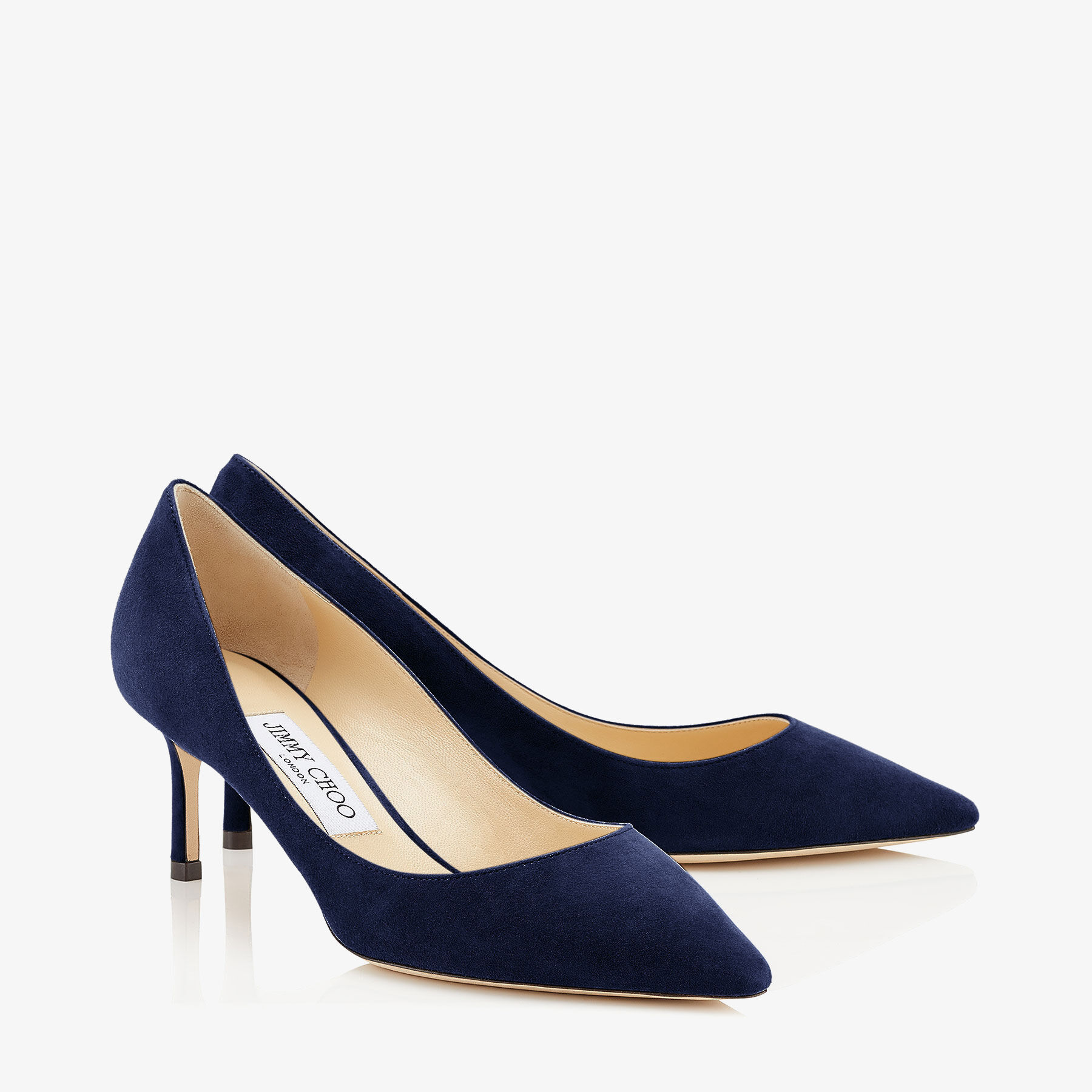 Navy Suede Pointed Pumps | ROMY 60 | 24:7 Icons | JIMMY CHOO CA