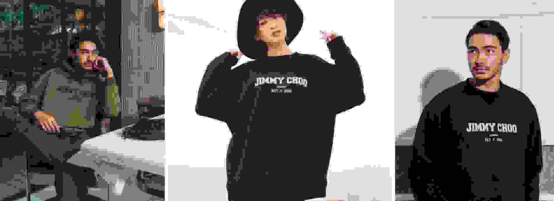 豊富な人気JimmyChoo ユニセックス ロゴ オーバーサイズ　スウェットシャツ トレーナー/スウェット