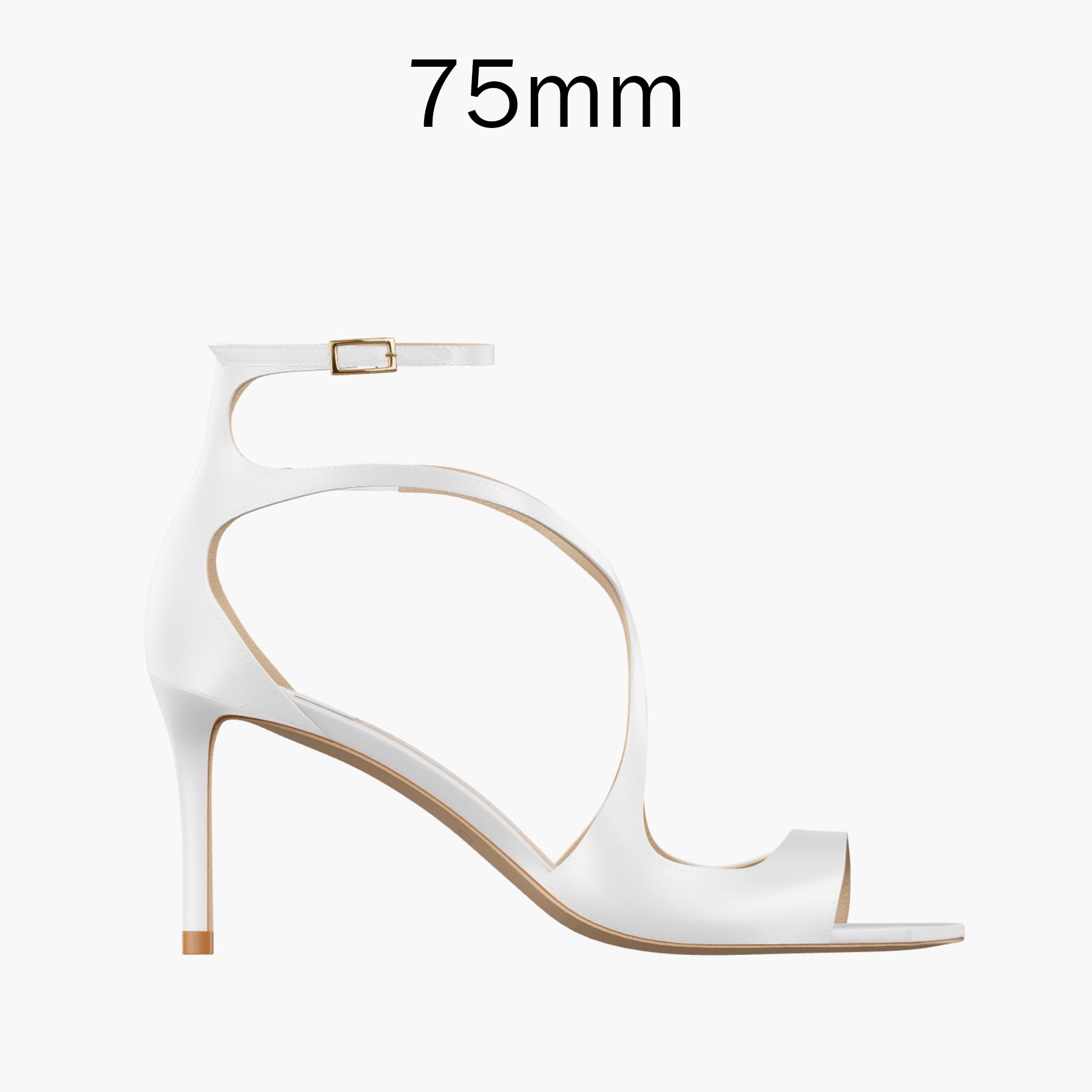 Champagne Glitter Leather Sandals AZIA 75 Summer 2022 collection JIMMY CHOO
