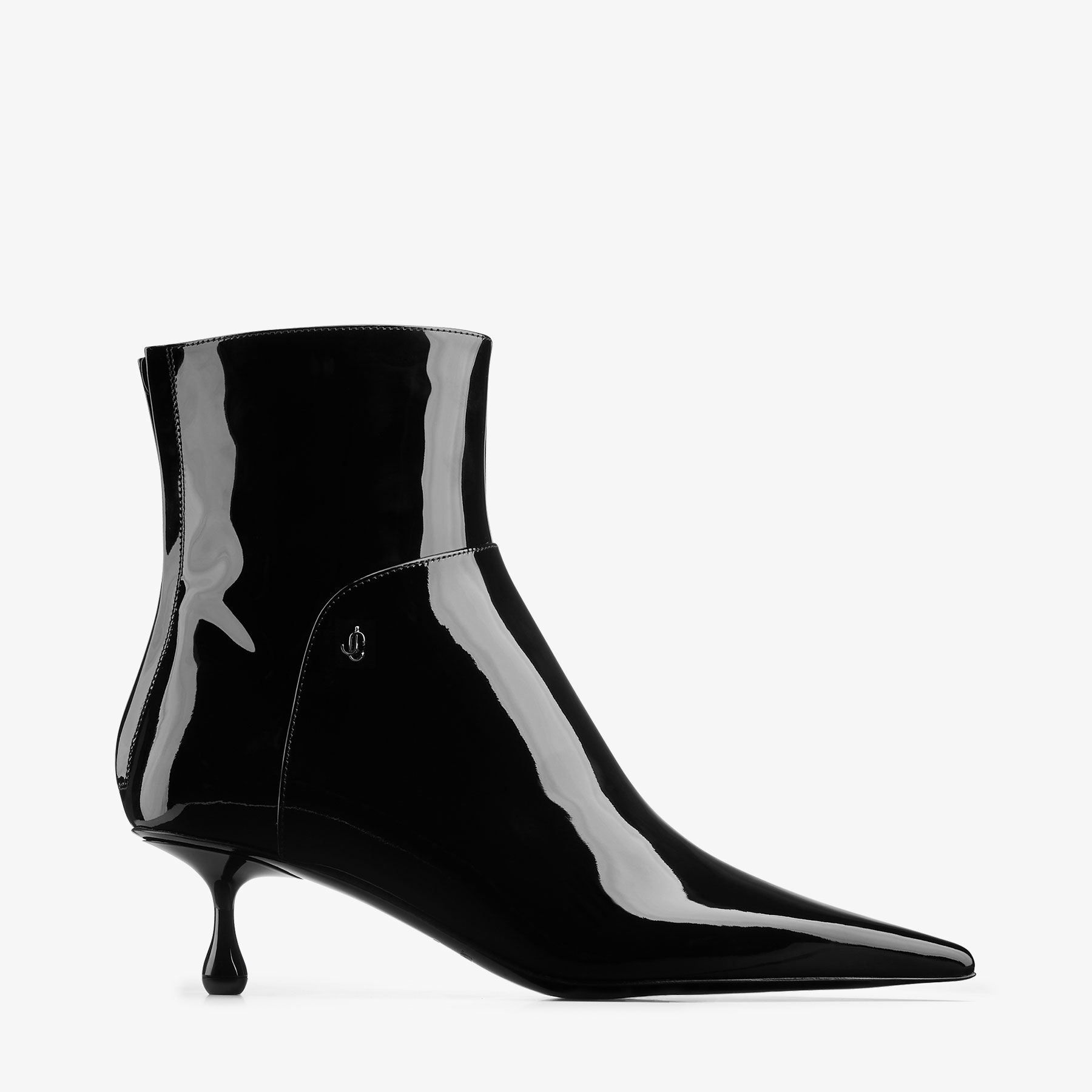 Black patent kitten sales heel ankle boots