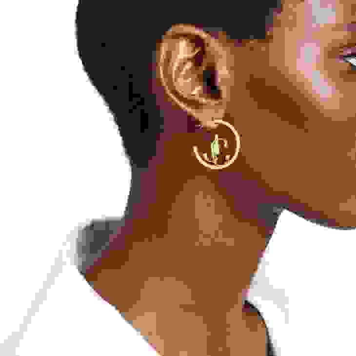 Jimmy Choo JC Monogram Hoops
