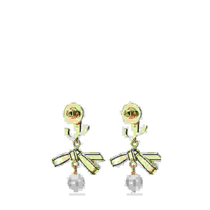 Jimmy Choo リボン パール イヤリング