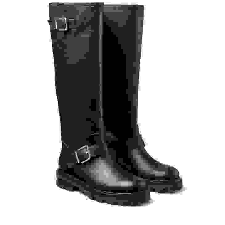 womens long biker boots