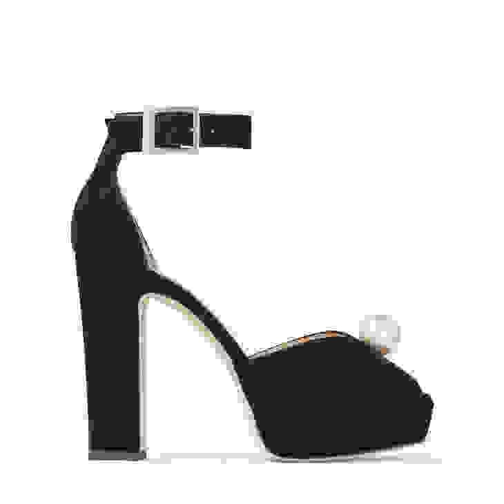 designer black platform heels