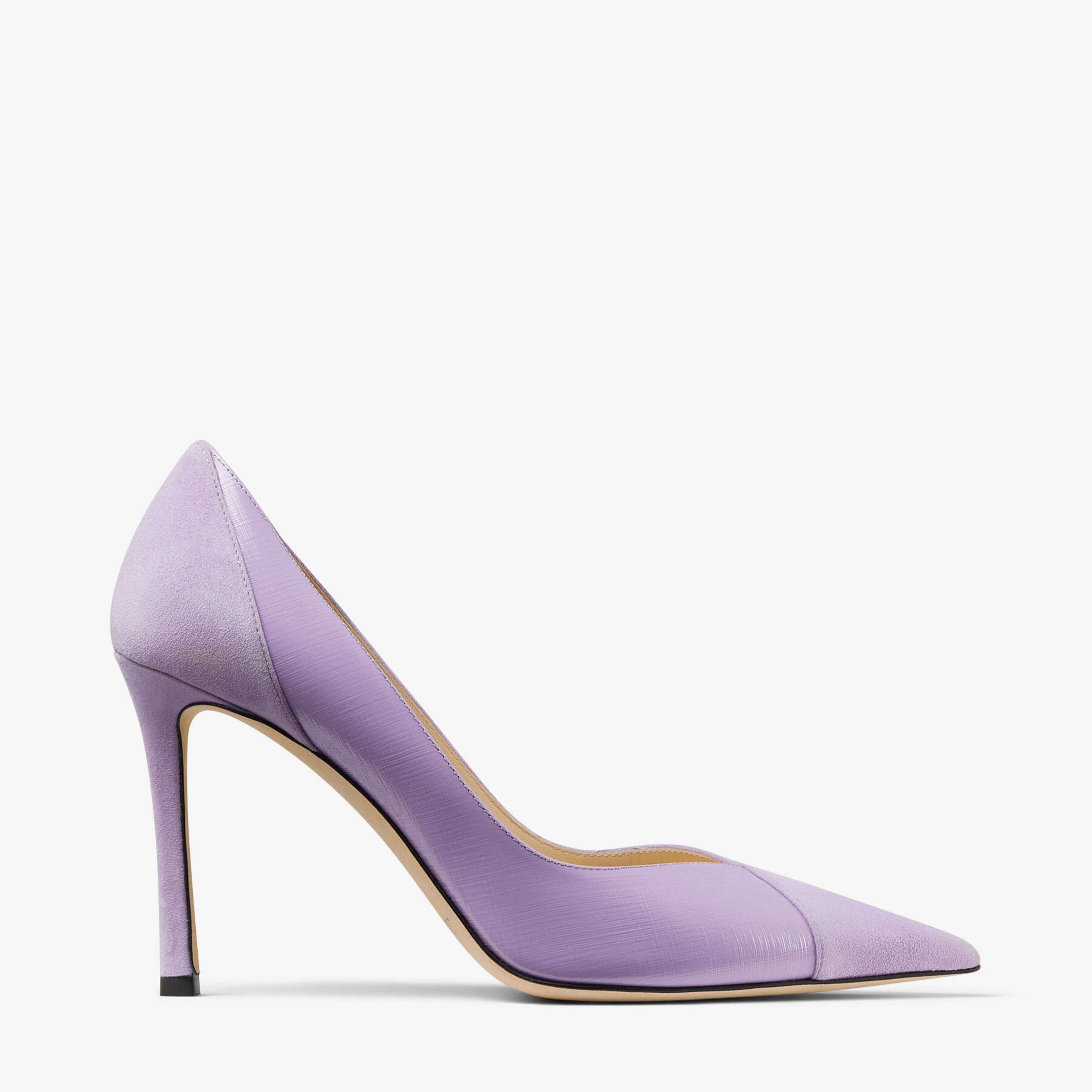 Jimmy Choo - Wisteria Suede and Etched Patent Leather Pumps