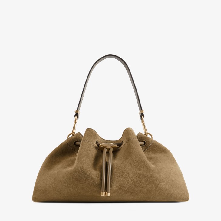 JIMMY CHOO Cinch M スエード フリンジ付き ショルダーバッグ シンチ M |トフィーフリンジ付きスエード・ショルダーバッグ