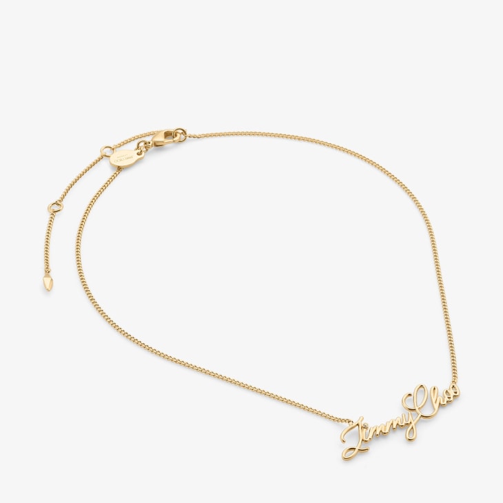 Jimmy Choo Logo Script Necklace