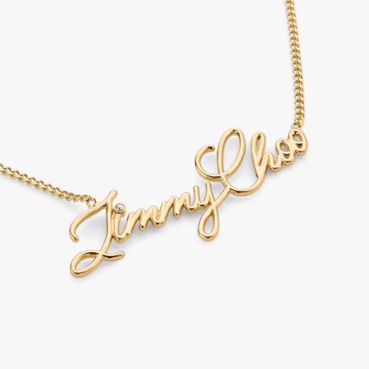 Jimmy Choo Logo Script Necklace