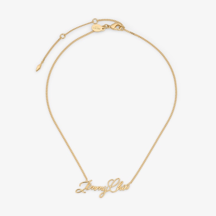 Jimmy Choo Logo Script Necklace