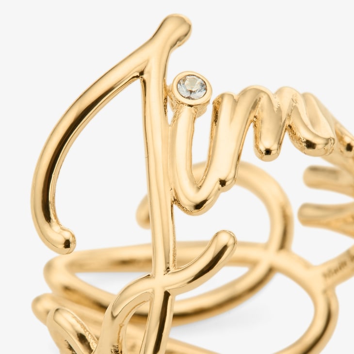 Jimmy Choo Logo Script Ring