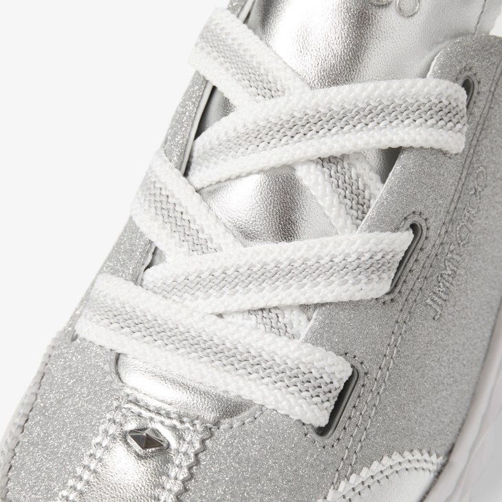 【Jimmy Choo】ダイヤモンドライトM II グレー トープ ヌバック Diamond Light/M II | Taupe Nubuck Leather Trainers | JIMMY CHOO