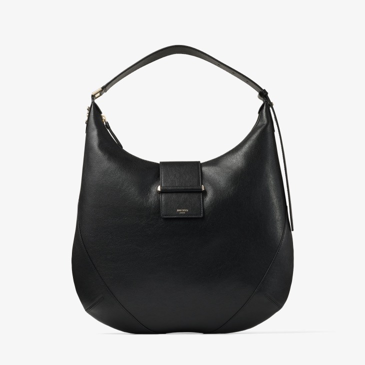 ハンドバッグ JIMMY CHOO Woman Handbag Black BONBONTYT BLACK/LIGHT GOLD Bon Bon | Biker Leather Black Bag With Pearl Closure | JIMMY