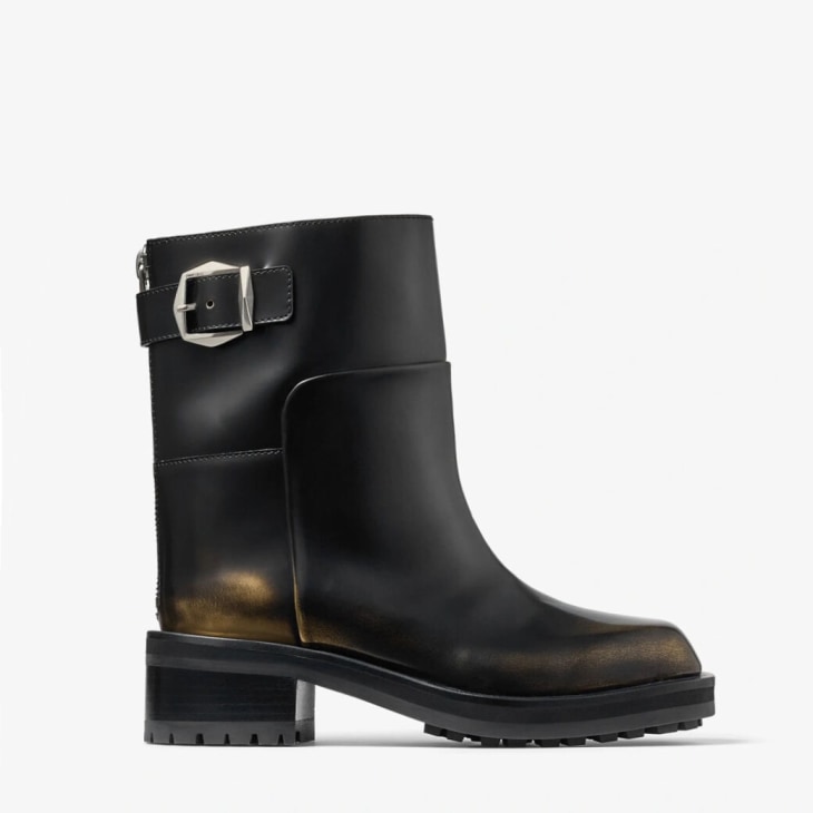 JIMMY CHOO MACEL100 フロントジップ ショートブーツ 39