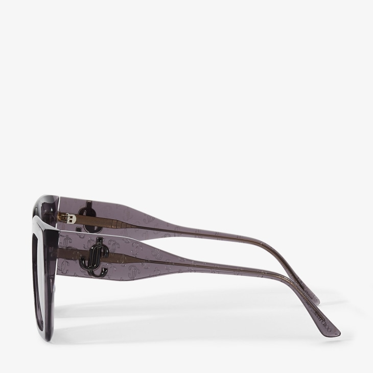 / Gunmetal Mirror in Metallic Womens Accessories Sunglasses Jimmy Choo Ello/s Sunglasses Black Gold Copper hj 