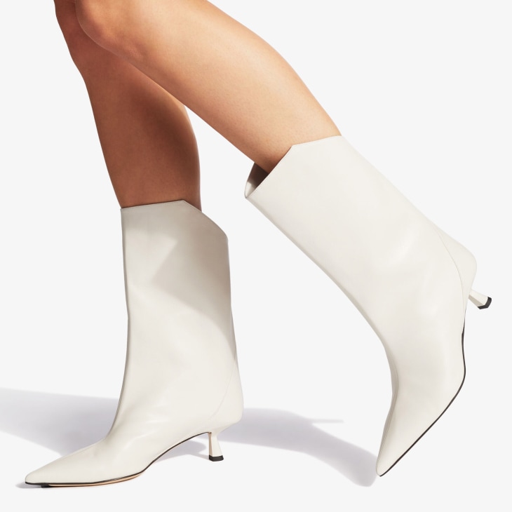 Jimmy choo white ankle boots clearance