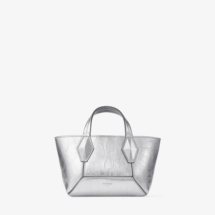 超安い品質 Silver | Tote/XS Diamond Vintage Bag Mini Leather Metallic バッグ