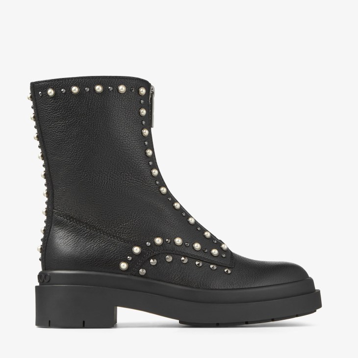 セール★Jimmy Choo★BETS VENICE | Black Knit Trainers with Pearls | Summer Collection