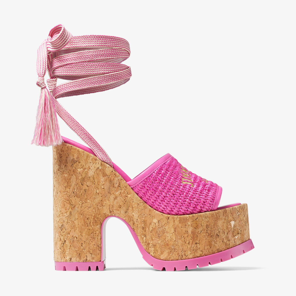 Raffia Wedge Sandals