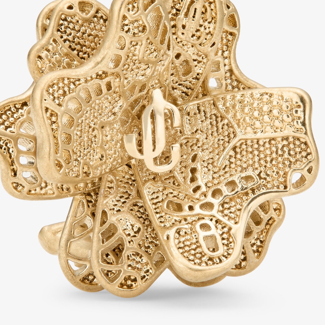 Jimmy Choo レース コサージュ スタッズ