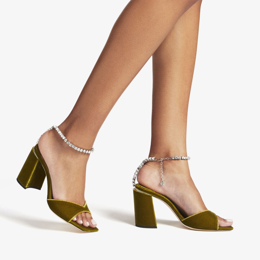 Jimmy Choo Saeda Sandal Block Heel 85