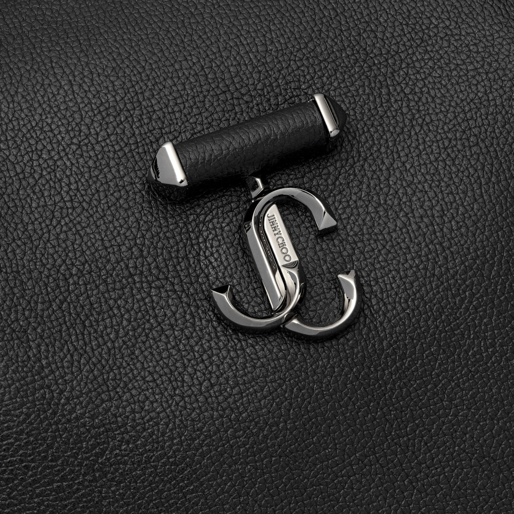 WEBB TOP HANDLE/S ブラックファイングレイニーカーフレザー・トップハンドルバッグ 2022年冬・コレクション