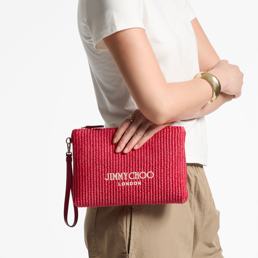 Jimmy Choo ジップ フラット ポーチ