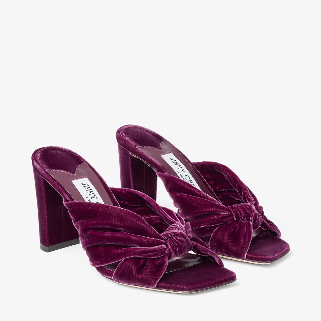 AVENUE 85 | Boysenberry Velvet Mules | New Collection