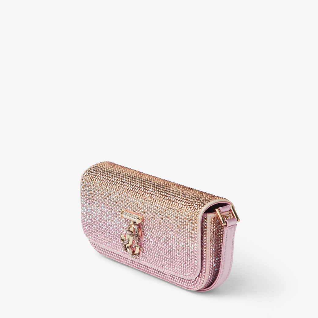 AVENUE MINI SHOULDER | Rose Satin and Crystal Mini Shoulder