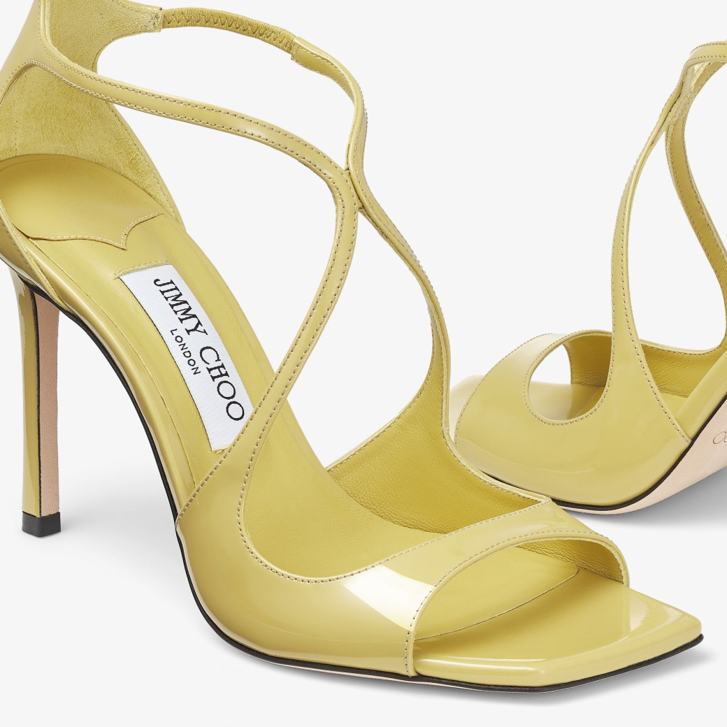 Azia 95|Yellow Patent Leather Sandals| JIMMY CHOO