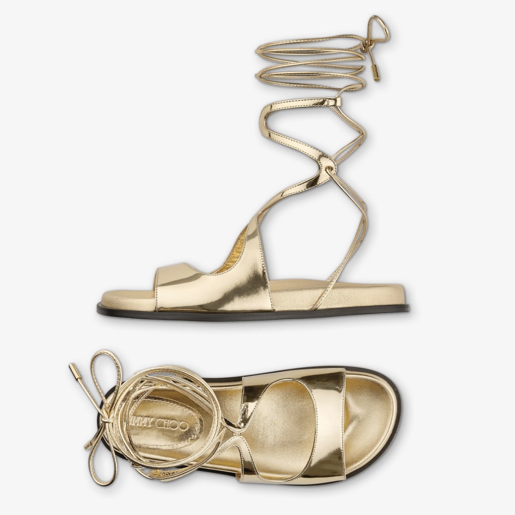 シューズ・サンダルその他 JIMMY CHOO Woman Flat sandals Gold s-l400.jpg