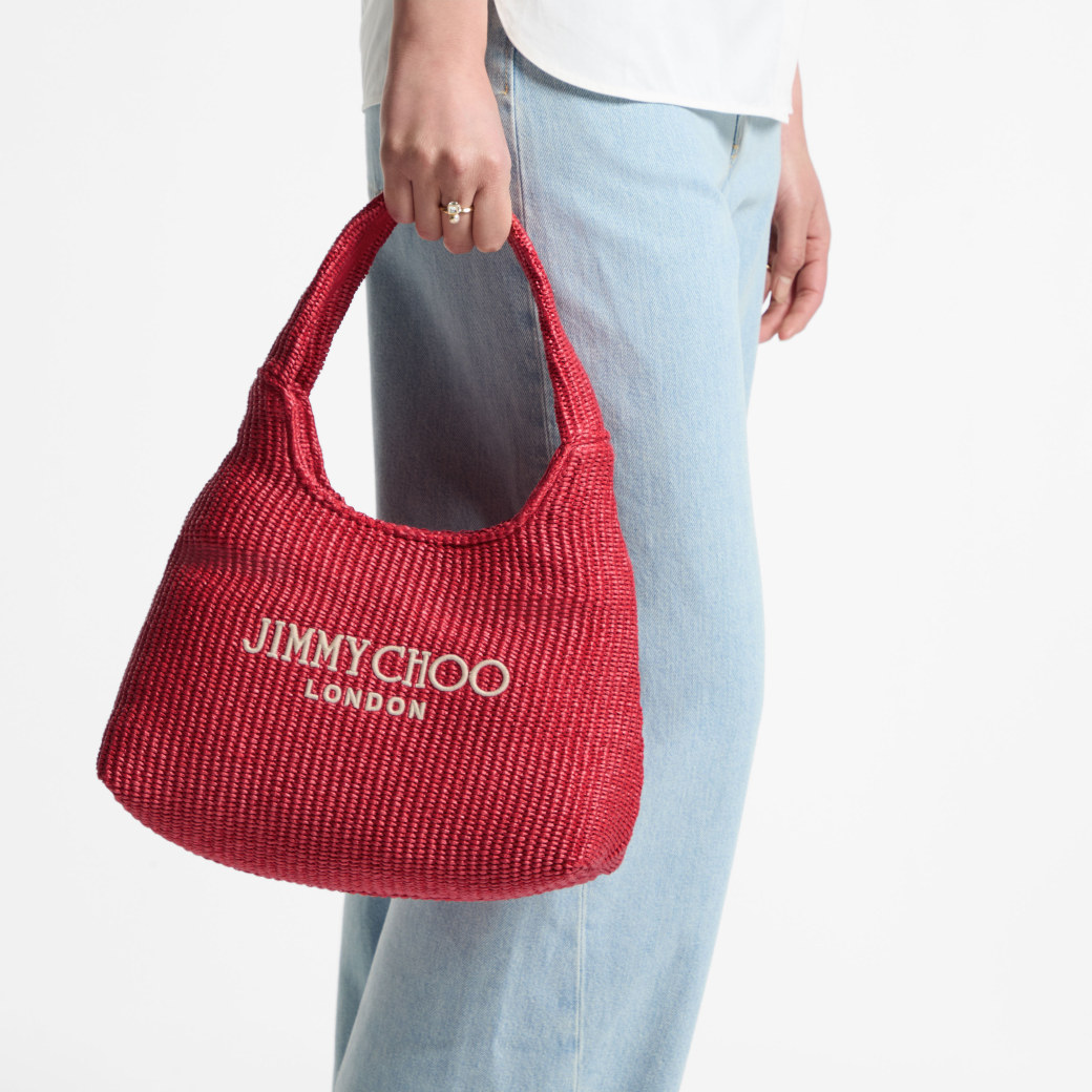 Jimmy Choo 비치 다이아몬드 호보 미디엄