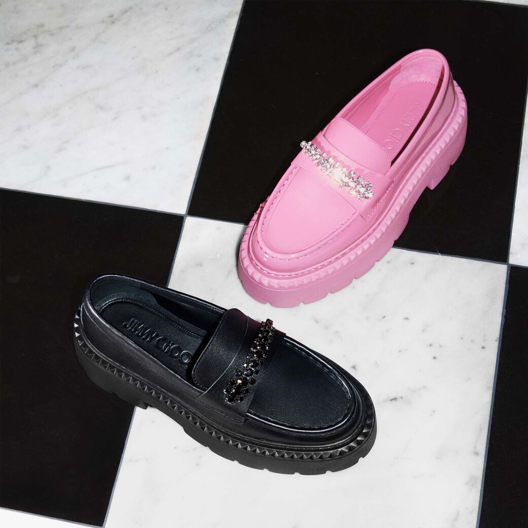 BRYER LOAFER FLAT | Black Box Calf Leather Loafers with