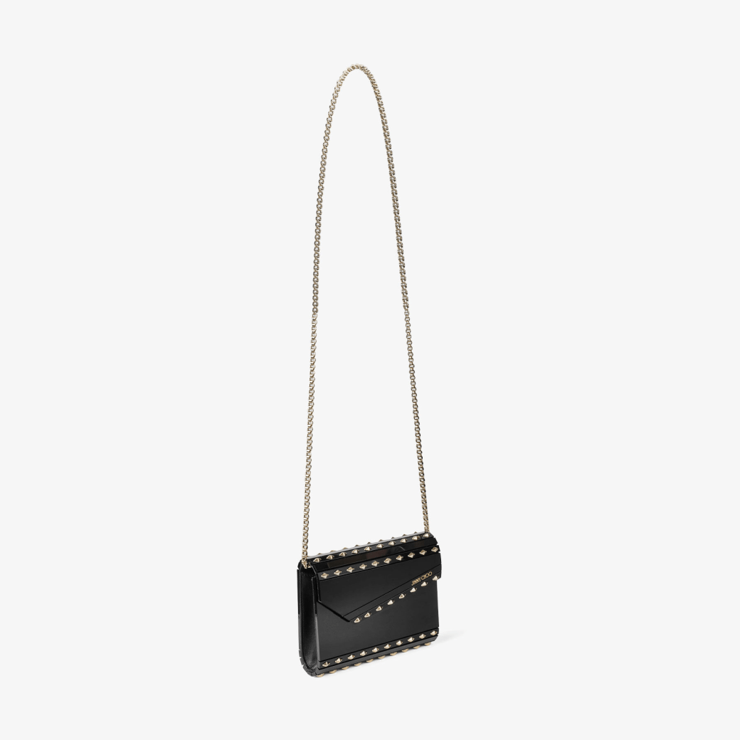 CANDY | Black Acrylic Clutch Bag with Studs | Summer