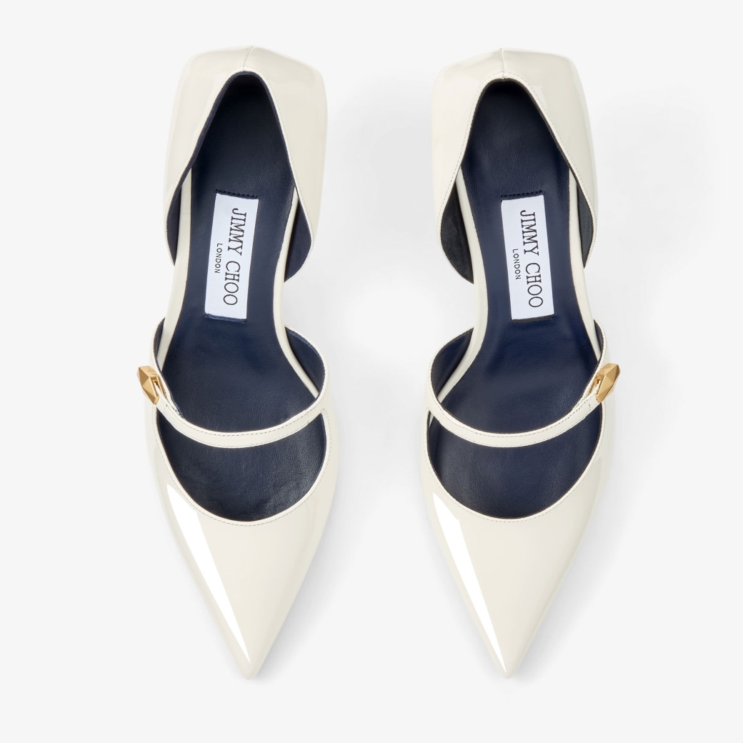 JIMMY CHOO ジミーチュウ パンプス Carolyn 60 JIMMY CHOO Carolyn 60 studded patent leather-trimmed mesh