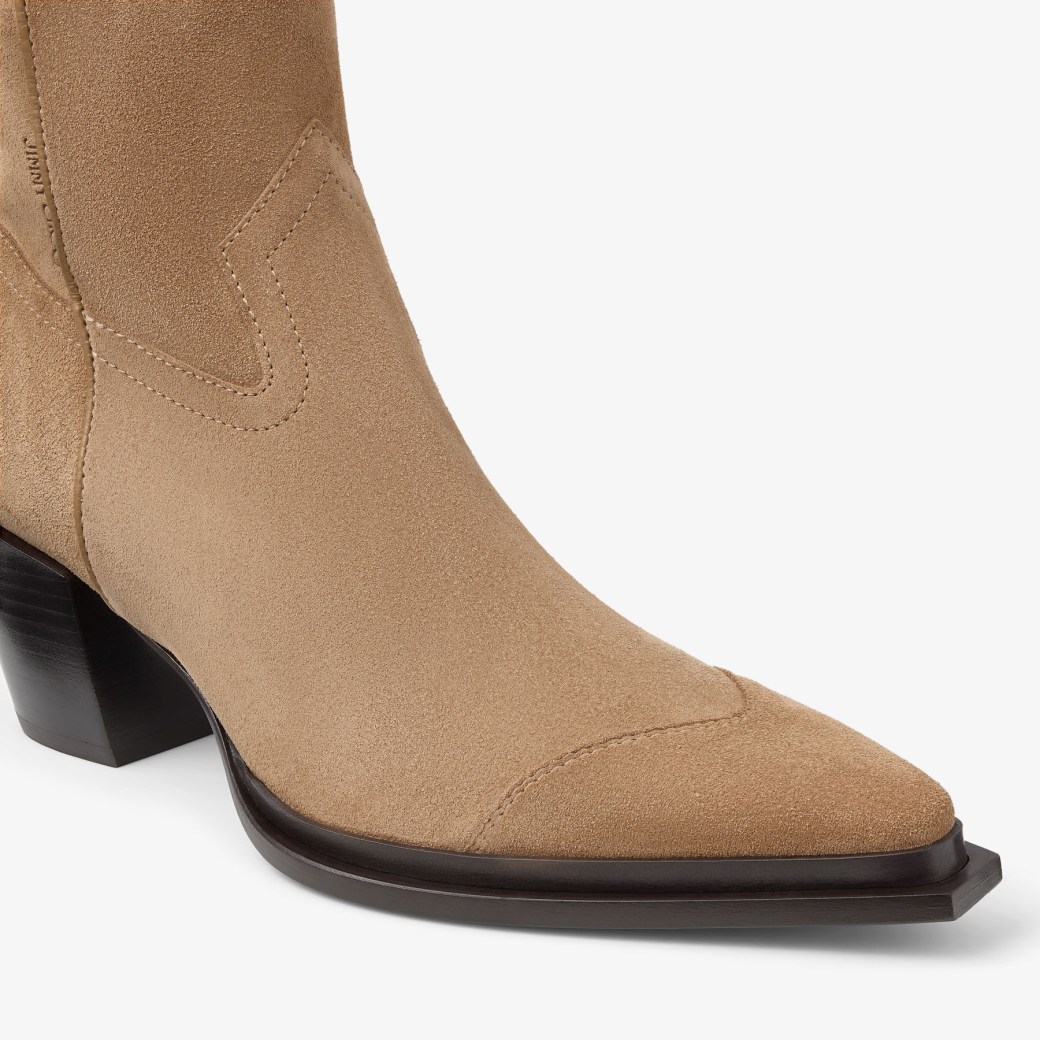 Cece Ankle Boot 60 | 藤色丝绒绒面革靴| JIMMY CHOO