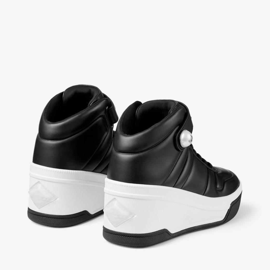 Del Mar | Black Calf Leather Trainer | JIMMY CHOO