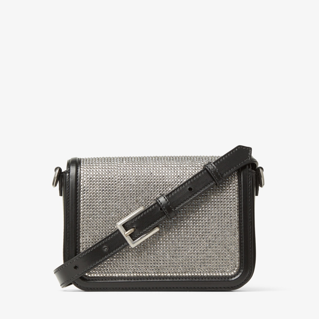 JIMMY CHOO■Diamond Crossbody■クロスボディバッグ DIAMOND CROSSBODY | Black Box Calf Leather Crossbody Bag