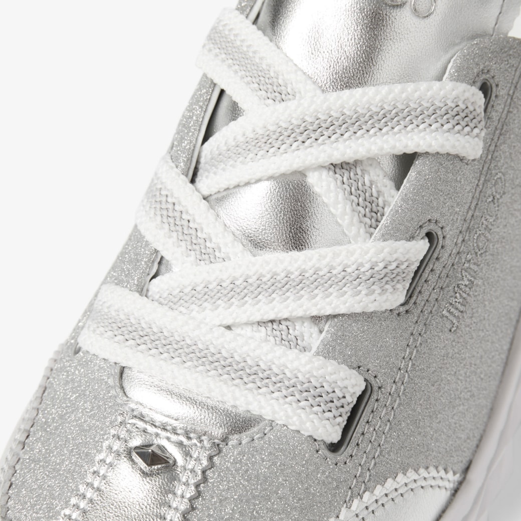 Diamond Light Flex/F | Silver Glitter Leather Trainers