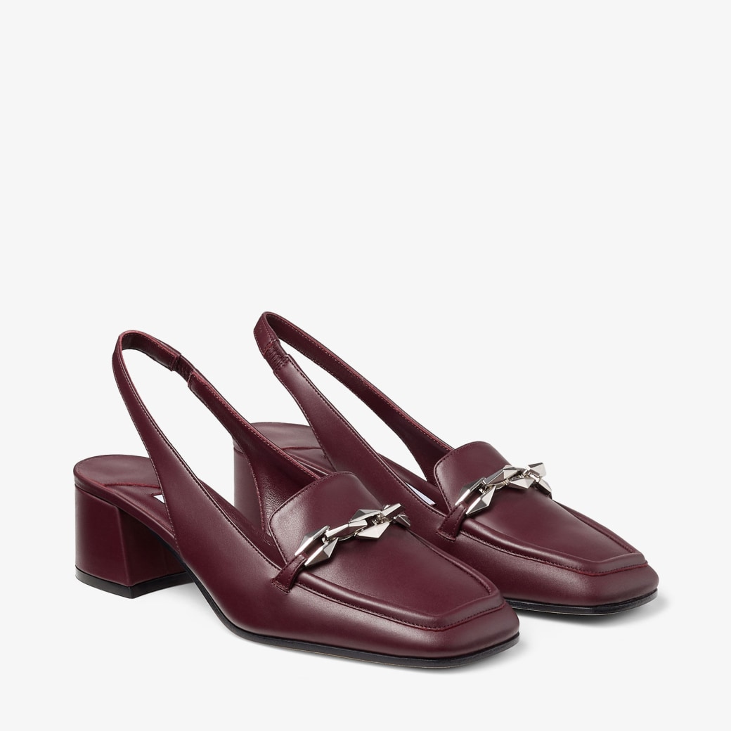 Diamond Tilda Sling Back 45 | Garnet Leather Pumps | JIMMY CHOO