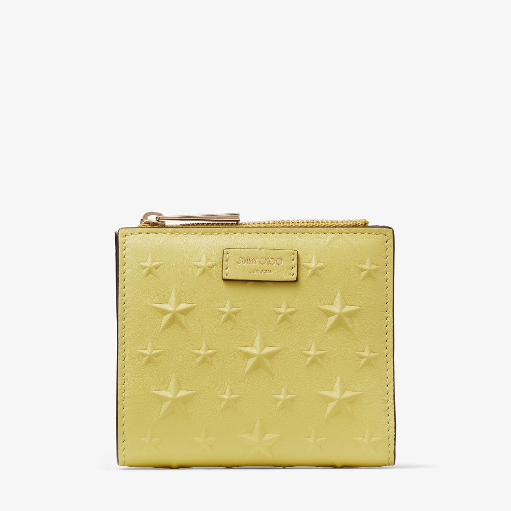 Hanni|Yellow Embossed Leather SLG| JIMMY CHOO NZ