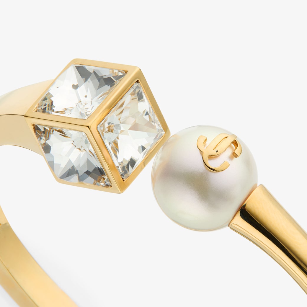 Jimmy Choo JC Pearl Cube Cuff Large