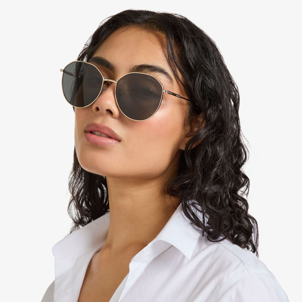【JIMMY CHOO】Kamryn サングラス Kamryn | Pale Gold Pantos Frame Sunglasses with Crystals