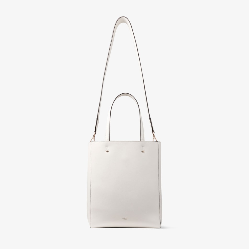 Jimmy Choo Avenue Lenny N/S トートバッグ ラテ Lenny N/S M|Latte Embossed Leather Tote Bag| JIMMY CHOO
