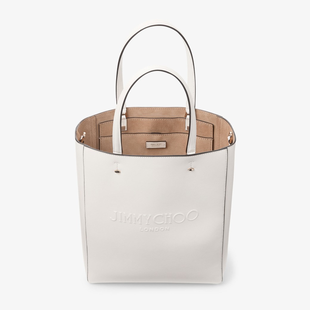 トートバッグ JIMMY CHOO Lenny North-South M Embossed Leather Tote Bag Lenny N/S L-M|Black/Gunmetal Leather Tote Bag| JIMMY CHOO