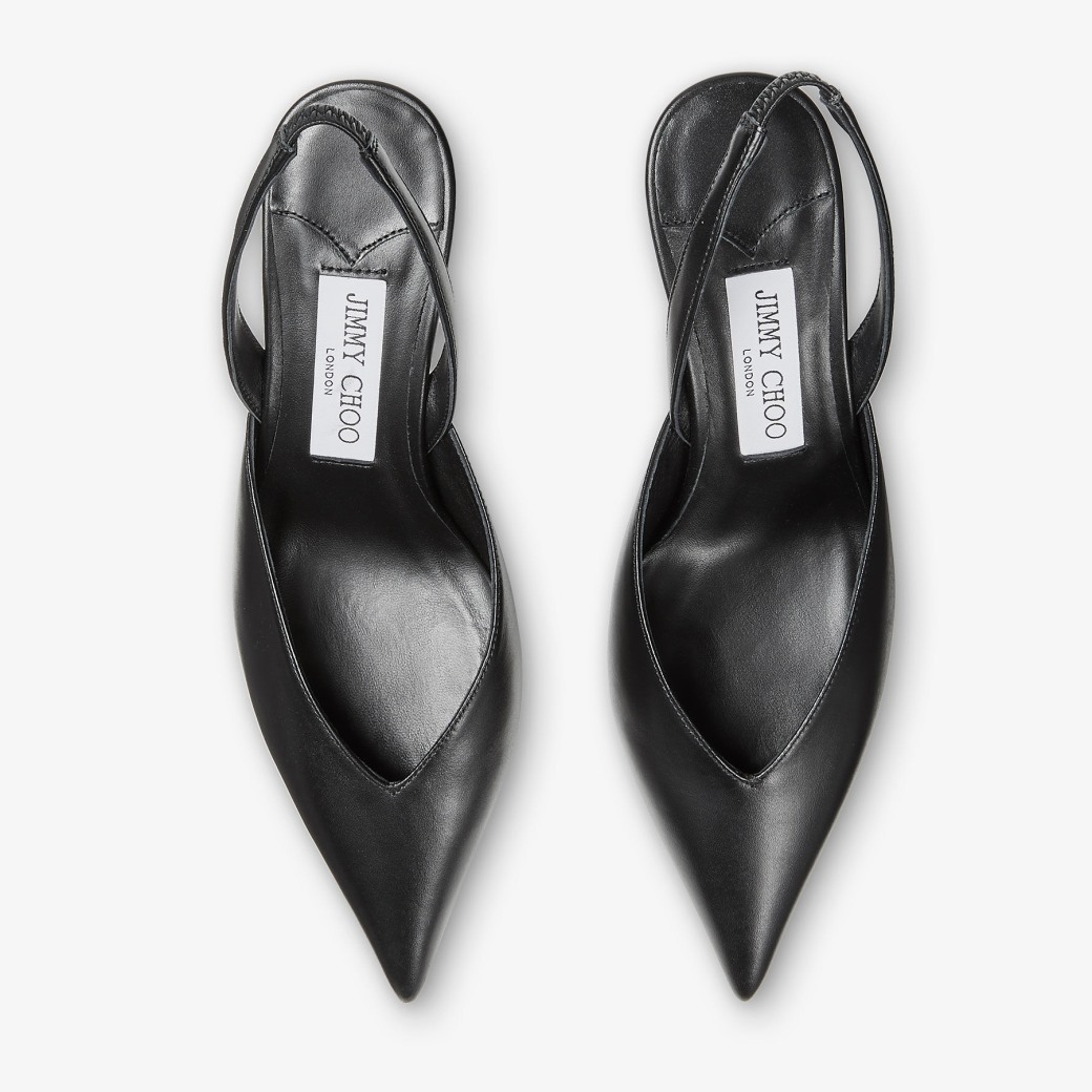 【関税込み】Jimmy Choo ブラック Maryanne SB 65 ヒール Maryanne SB 65 velvet slingback pumps in black - Jimmy Choo