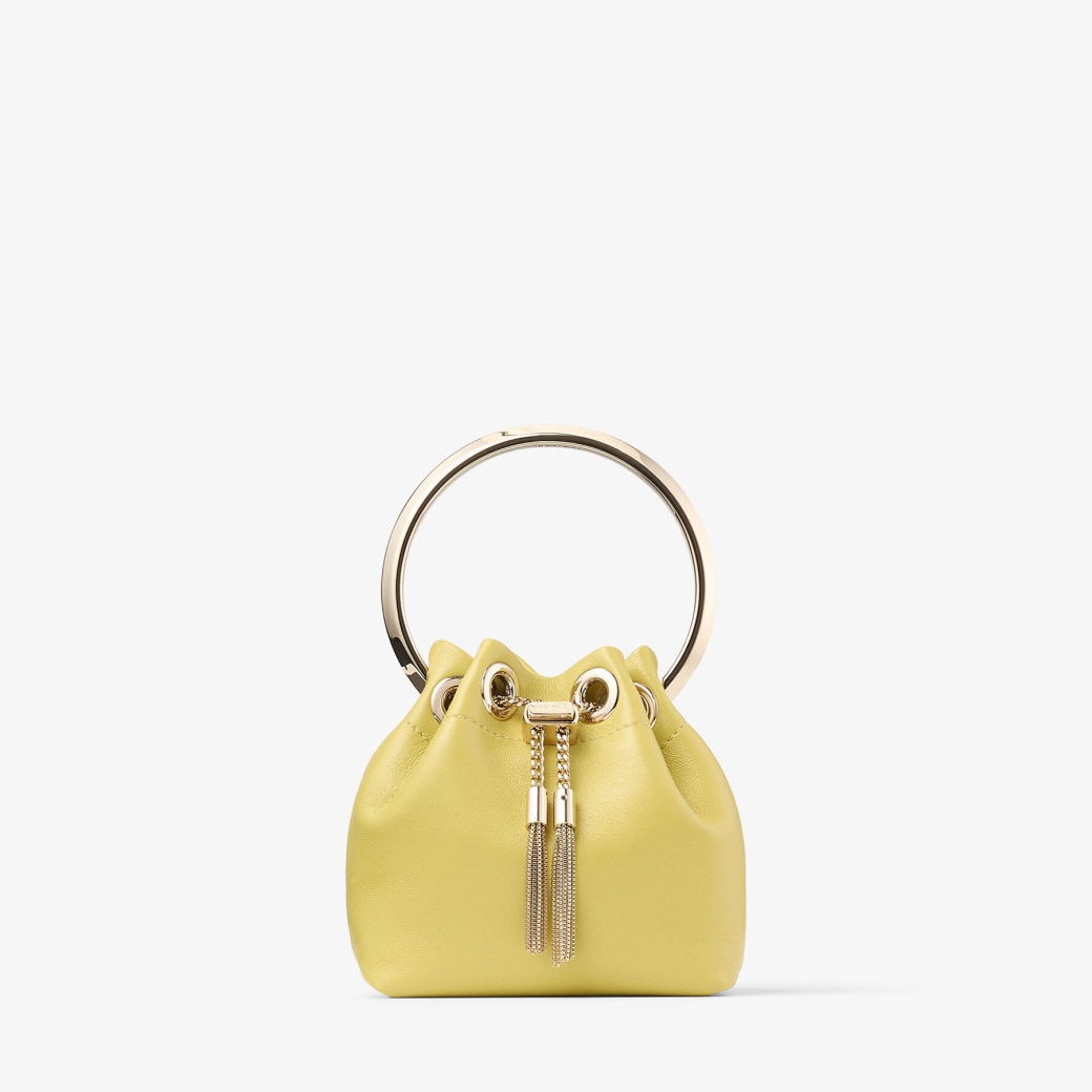 JIMMY CHOO Micro Bon Bon レザー バッグ Micro Bon Bon | Black Vintage Metallic Leather Mini Bag