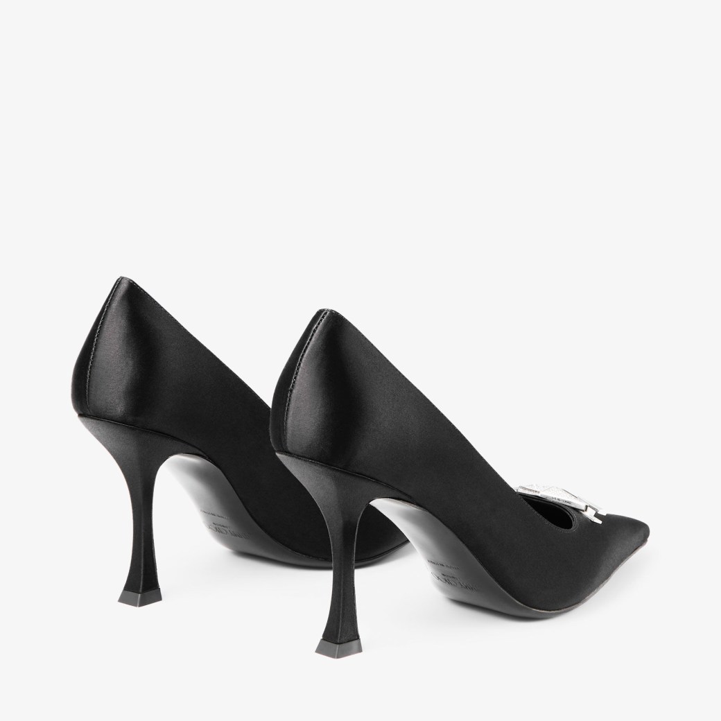 Ryker 90 | Black/Crystal Satin Shoe | JIMMY CHOO AU