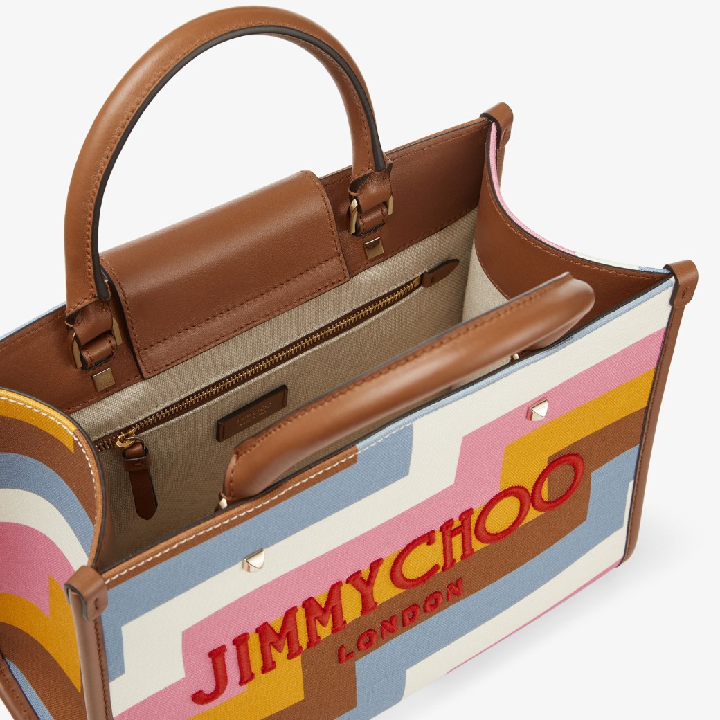 JimmyChoo AVENUE S トート ◇ 幾何学柄 PRINT ◇ AVENUE S TOTE | Multi Avenue Print Canvas Tote Bag with